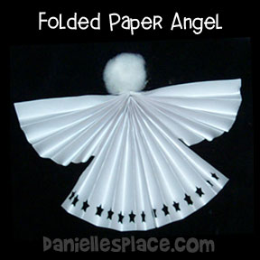 craft Crafts Kids Winter Christmas paper  for folded angels Crafts and