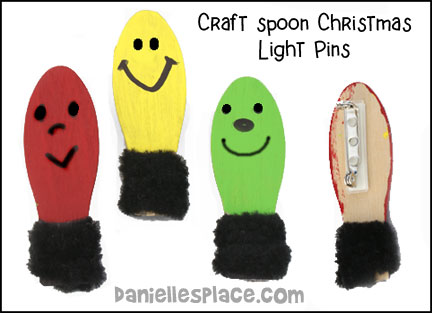 Christmas Lights Craft Spoon Pins from www.daniellesplace.com