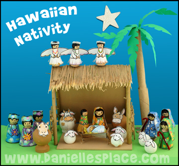 Hawaiian Nativity Craft from www.daniellesplace.com