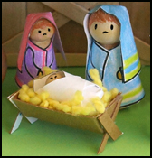 Mary and Joseph Nativity Peg Dolls