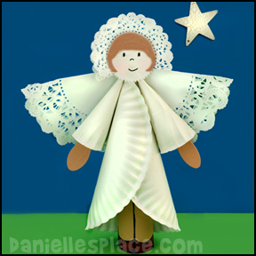 Paper Plate Angel Ornament Craft from www.daniellesplace.com