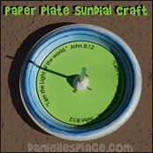 Sundial Paper Plate Craft from www.daniellesplace.com