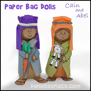 Cain and Abel Paper Plate Dolls Bible Craft for Children's Sunday School from www.daniellesplace.com