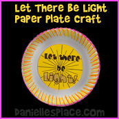 Paper Plate Craft - "Let there be Light" Bible Craft for Sunday School from www.daniellesplace.com