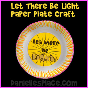 Let There Be Light Paper Plate Craft