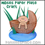Baby Moses in Basket Bible Craft for Children's Sunday from www.daniellesplace.com