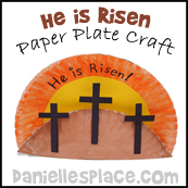 His is Risen - Easter Paper Plate Bible Craft from www.daniellesplace.com