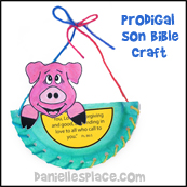 Pig in a Basket Paper Plate Craft from www.daniellesplace.com