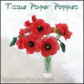 Poppy Flower Craft from www.daniellesplace.com