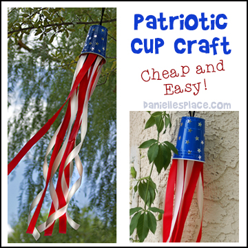 Patriotic Cup Craft from www.daniellesplace.com