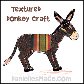 Palm Sunday Donkey Craft using tea leaves to make it textured from www.daniellesplace.com