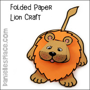 Folded Paper Lion Craft