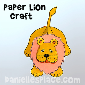 Paper Lion Craft from www.daniellesplace.com Paper Lion Craft from www.daniellesplace.com