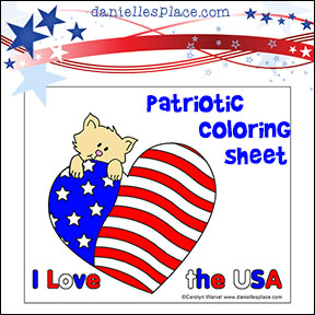 Free Patriotic Coloring Sheet Craft from www.daniellesplace.com