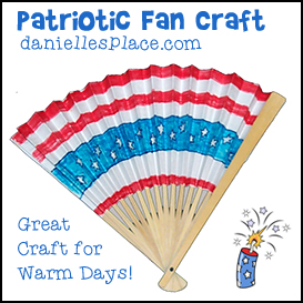 Patriotic Fan Craft from www.daniellesplace.com