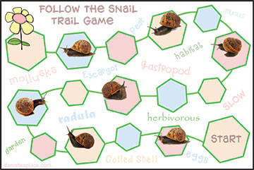 Snail Folder Game Snail Board Game Printable from www.daniellesplace.com