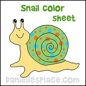 printable snail color sheet from www.daniellesplace.com