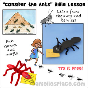 Ant Crafts for "Consider the Ants" Bible Lesson