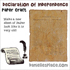declaration of independence paper craft