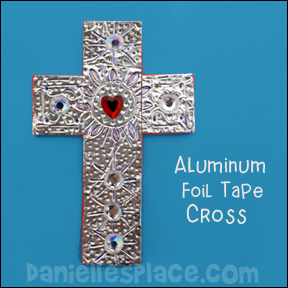Silver Duct Tape Cross Craft from www.daniellesplace.com