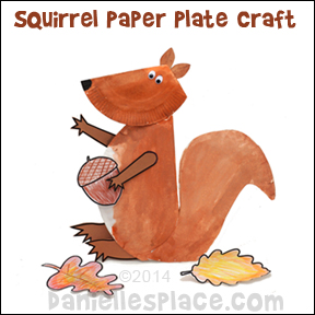 Squirrel Paper Plate Craft for Kids from www.daniellesplace.com