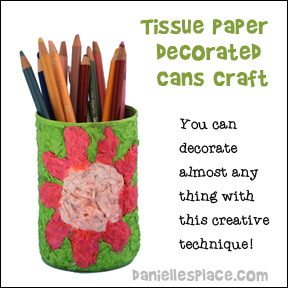 Tissue Paper Can Craft