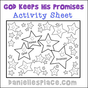 Abraham "God Keeps His Promises" Activity Sheet for Sunday School from www.daniellesplace.com