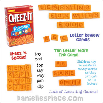 Cheez-it Crackers Word and Letter Review Games for Home School from www.daniellesplace. Great preparation for back to school!