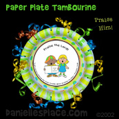 Praise Him Paper Plate Tambourine Bible Craft for Sunday School from www.daniellesplace.com