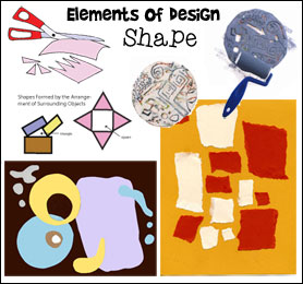 Elements of Design - Shape Art Lesson from www.daniellesplace.com