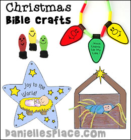 Christmas Bible Crafts for children from www.daniellesplace.com