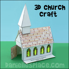 3d Church Bible Crafts for Sunday School from www.daniellesplace.com