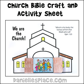 We Are the Church Activity and Coloring Sheet Bible Craft from www.daniellesplace.com