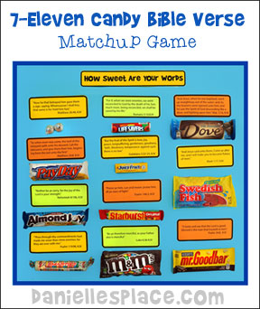7-Eleven Candy Bible Verse Matchup Game from www.daniellesplace.com ©2014
