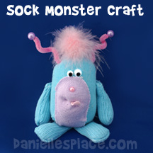 Sock Monster Craft from www.daniellesplace.com