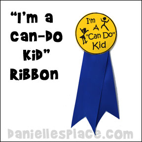 I'm a Can-do Kids Award Ribbon Craft from www.daniellesplace.com