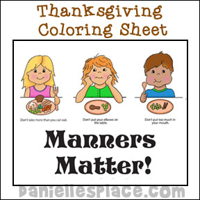 Manners Matter Coloring Sheet for Sunday School from www.daniellesplace.com