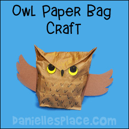 Owl paper bag Craft