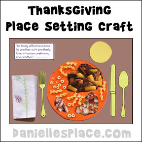 Thanksgiving Craft - Thanksgiving Table Setting Craft