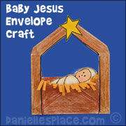 Baby Jesus in a Manger Envelope Craft