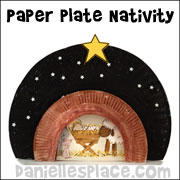 Paper plate nativity craft from www.daniellesplace.com