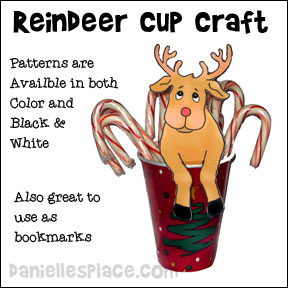 Reindeer Treat Cup Craft from www.daniellesplace.com Copyright 2007