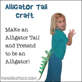 Alligator Tail Craft for preschool children from www.daniellesplace.com