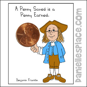 Benjamin Franklin Holding a Penny Craft from www.daniellesplace.com