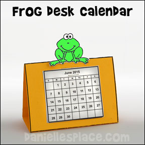 New Years Frog Calendar Craft from www.daniellesplace.com