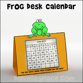 New Years Frog Calendar Craft from www.daniellesplace.com