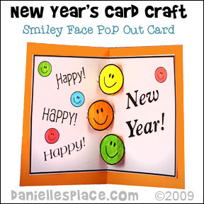 Free Happy New Year's Pop Out Card Craft for Kids from www.daniellesplace.com