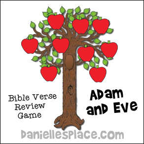 Apple Bible Verse Review Game for Adam and Eve Sunday School Lesson from www.daniellesplace.com