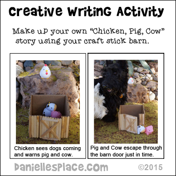 Creative Writing Activity for "Chicken, Pig, Cow" Children's Book by Ruth Ohi from www.daniellesplace.com