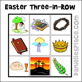 Easter Three-in-a-Row Game for Children's Ministry and Sunday School